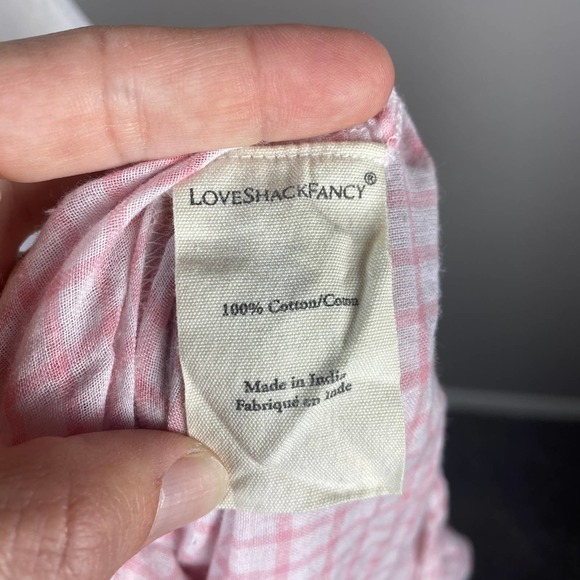 LoveShackFancy Catalina Pink Gingham Checkered Dress Size 2 - Picture 10 of 11
